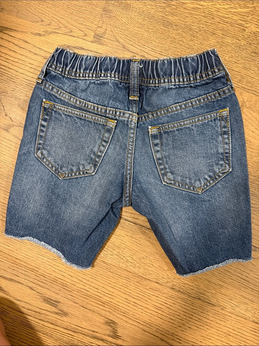 GAP Kids Dark Blue Denim Drawstring Shorts - size S 6/7